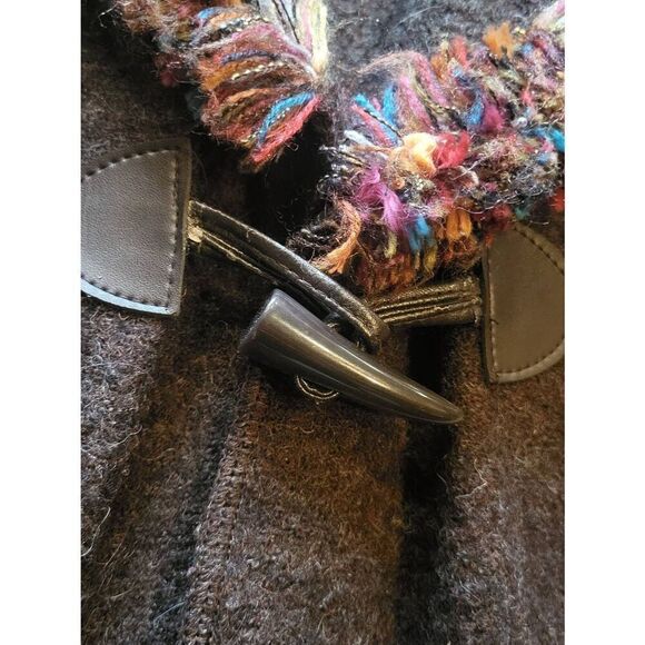 Ruby Rd. Wool Jacket Women's XL Brown Multicolor Pockets Toggle Lagenlook - Picture 5 of 6